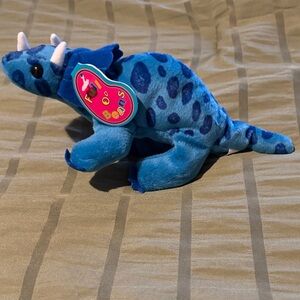 Avon Blue Plush Triceratops with Dark Blue Spots